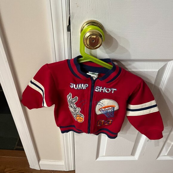 VTG Warner Bros Looney Tunes Toddler 18M  Zipper Sweatshirt - Picture 1 of 6